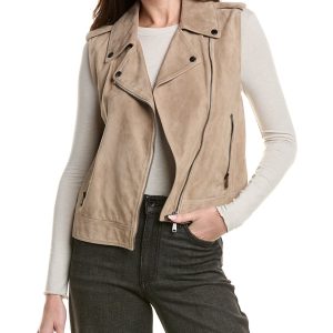 Beige Leather Jacket