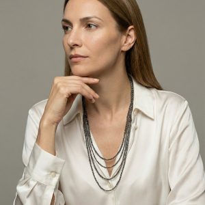Black Silver Earrings