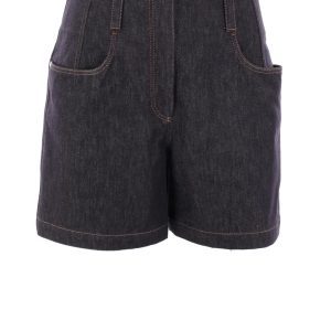 Blue Cotton Bermuda Shorts