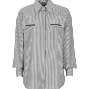 White Cotton Pattern Shirt