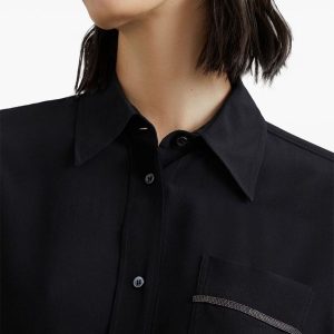 Black Silk Dress Shirt