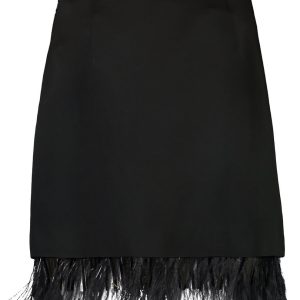 Black Acetate Mini Skirt