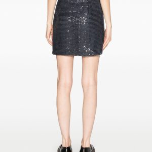 Gray Acetate Mini Skirt