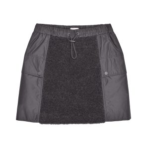Bicolor Wool Mini Skirt