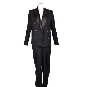 Black Viscose Two-Piece Suit