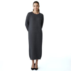 Blue Wool Casual Dress