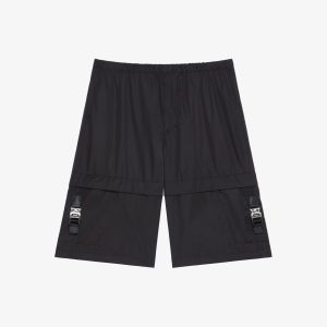 Black Fibres Cargo Shorts
