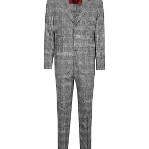 Gray Silk Two-Piece Suit