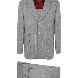 Gray Silk Two-Piece Suit