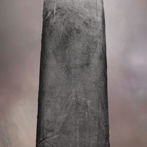 Black And White Fibres Midi Skirt