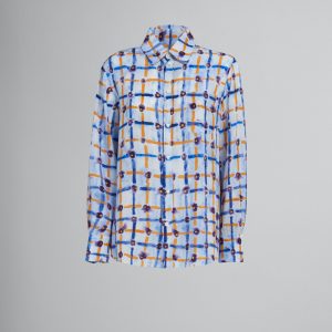 Blue Fibres Pattern Shirt