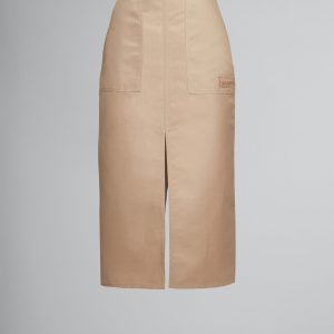 Brown Fibres Midi Skirt
