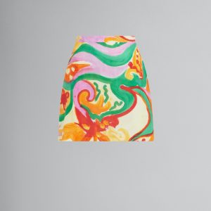 Yellow Fibres Mini Skirt