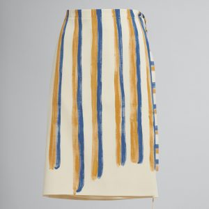 White Fibres Long Skirt