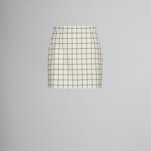 White Fibres Mini Skirt