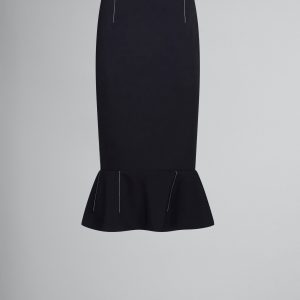 Black Fibres Long Skirt
