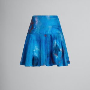 Blue Fibres Mini Skirt