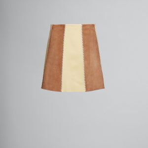 Brown Fibres Mini Skirt
