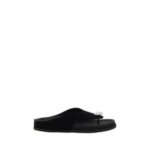 Black Calf Leather Bos Taurus Strap-On Sandals