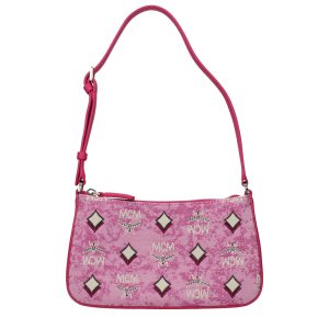 Pink Fabric Crossbody Bag