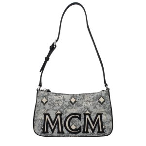 Gray Fabric Crossbody Bag