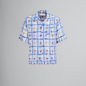 Blue Fibres Pattern Shirt