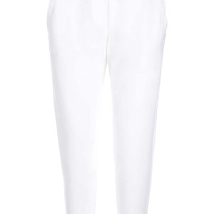 Beige Cotton Athletic Pants