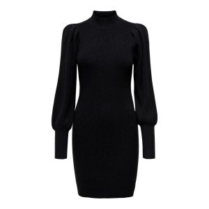 Black Viscose Short Dress