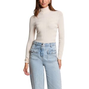 Beige Viscose Turtleneck