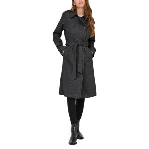 Gray Recycled Polyester Coat