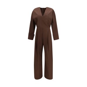Brown Cotton Jumpsuit