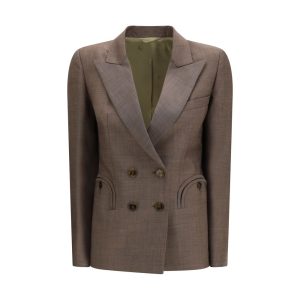 Brown Fleece Wool Blazer