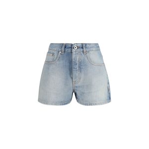 Blue Cotton Bermuda Shorts