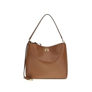 Beige Calf Leather Bos Taurus Shoulder Bag