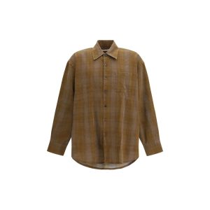 Brown Cotton Pattern Shirt