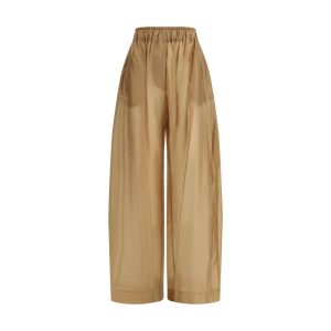 Beige Lyocell Casual Pants