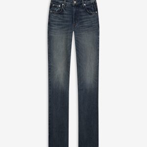 Blue Cotton Flared Jeans