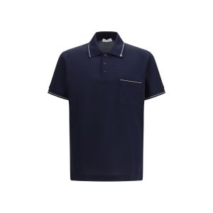 Blue Cotton Polo Shirt