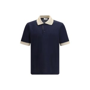 Blue Cotton Polo Shirt