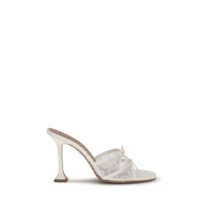 White Fabric Sandals