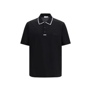 Black Cotton Polo Shirt