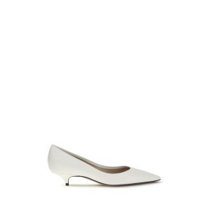 White Lamb Ovis Aries Aries Mid Heel Pumps
