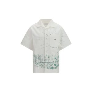 White Cotton Pattern Shirt