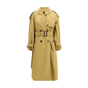 Beige Polyester Trench Coat