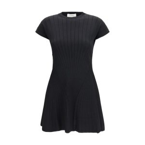 Black Viscose Casual Dress