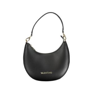 Black Polyurethane Women Handbag