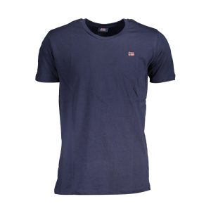 Blue Cotton Men T-Shirt