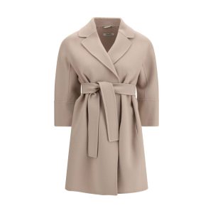 Beige Fleece Wool Coat