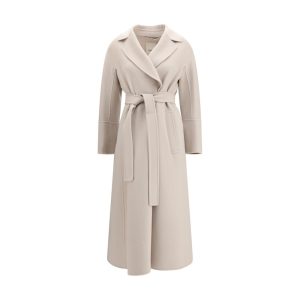 Beige Fleece Wool Coat