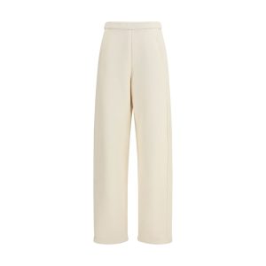 Beige Cotton Casual Pants